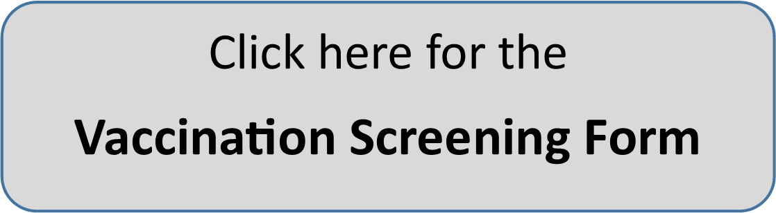 vaccination scrrening form button