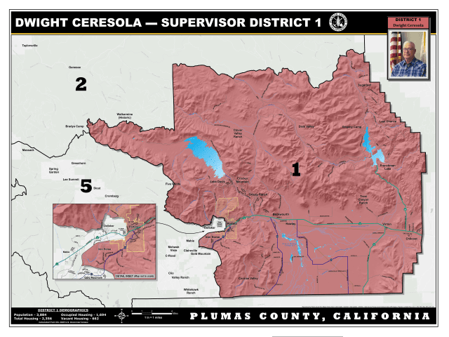 plumas county district one map