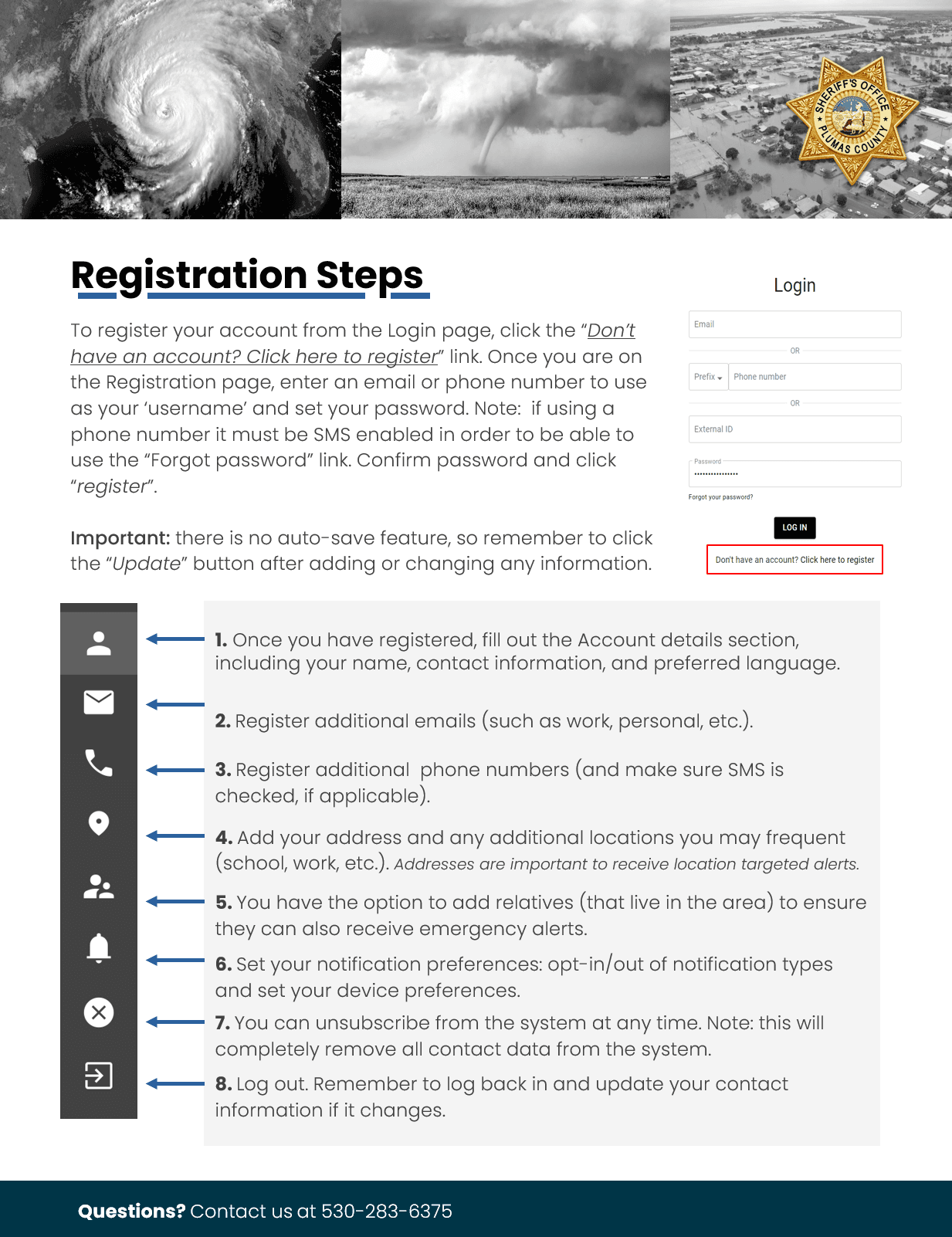 GEMs registration steps